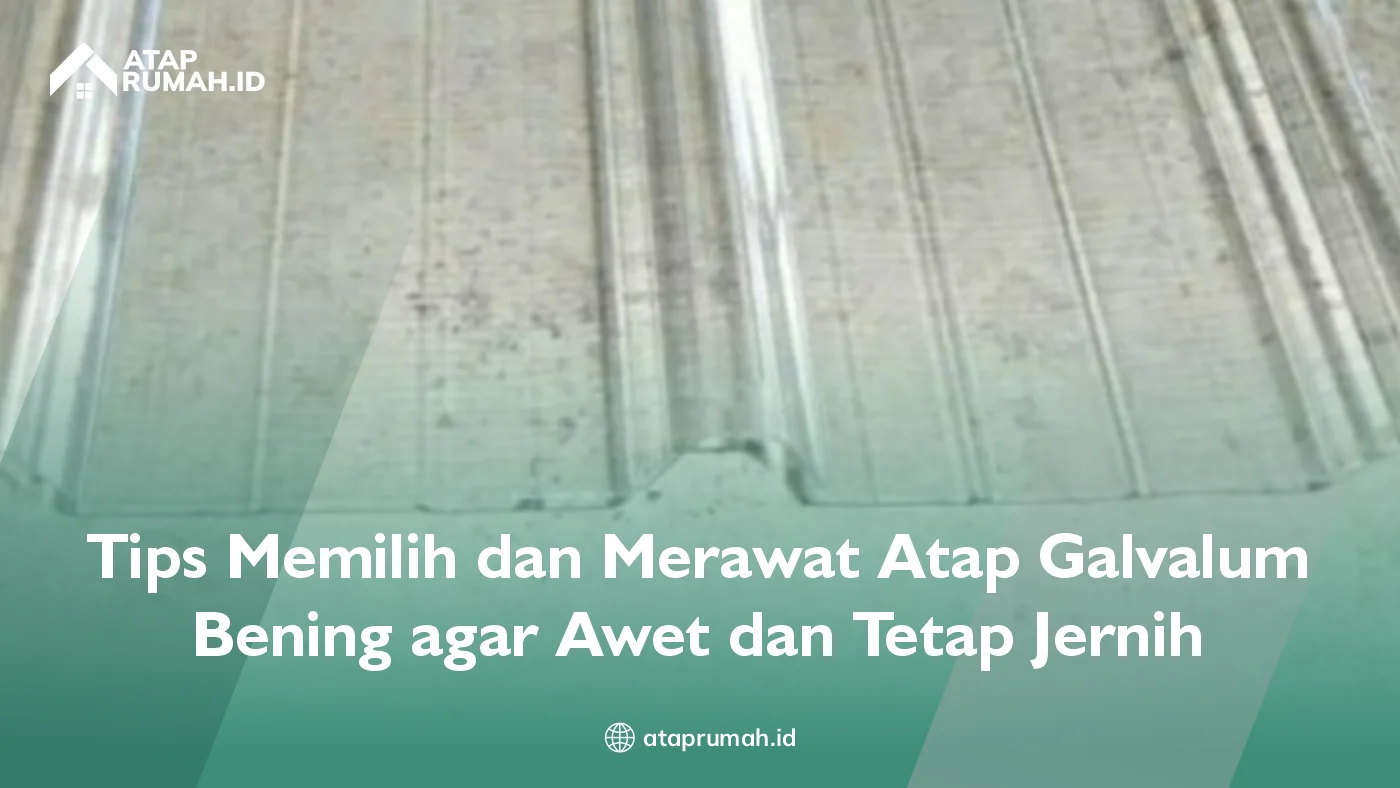 Tips Memilih dan Merawat Atap Galvalum Bening agar Awet dan Tetap Jernih