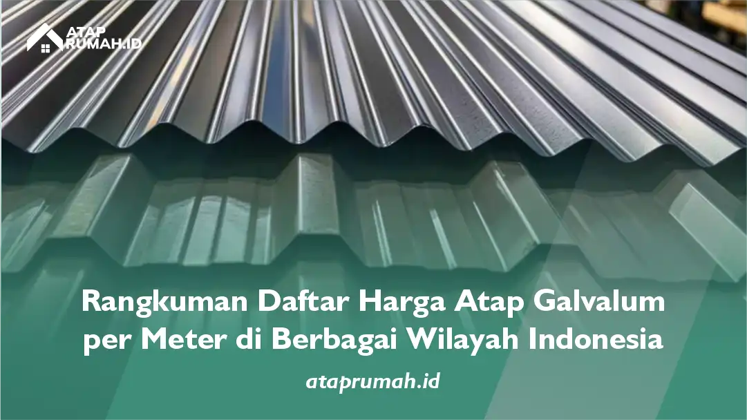 Rangkuman Daftar Harga Atap Galvalum per Meter di Berbagai Wilayah Indonesia