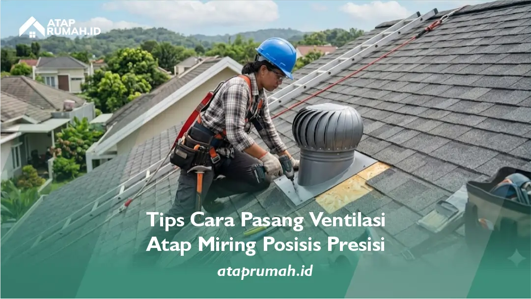 Tips Cara Pasang Ventilasi Atap Miring Posisis Presisi