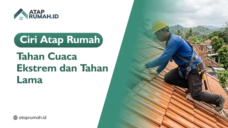 Ciri Atap Rumah Tahan Cuaca Ekstrem dan Tahan Lama