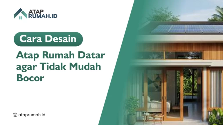 Cara Desain Atap Rumah Datar agar Tidak Mudah Bocor