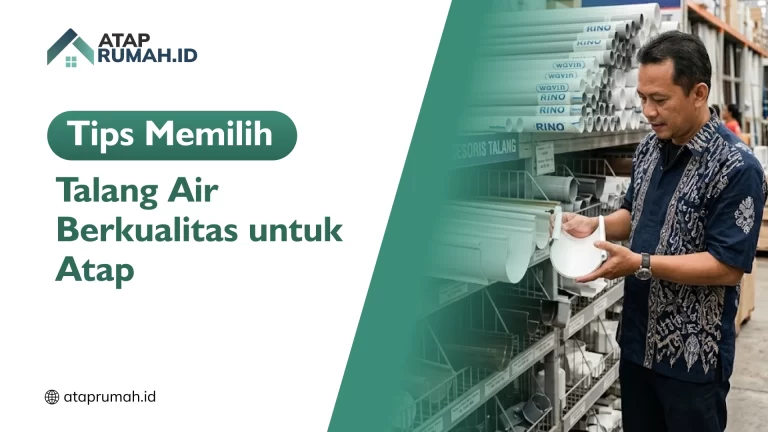 Tips Memilih Talang Air Berkualitas untuk Atap