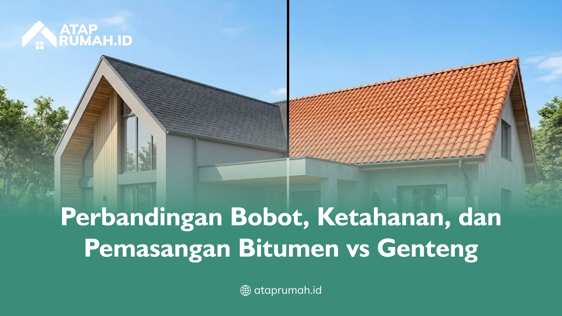 Perbandingan Bobot, Ketahanan, dan Pemasangan Bitumen vs Genteng